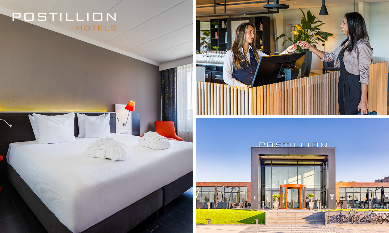 Nuit pour 2 près d'Utrecht + verre de bienvenue + petit-déjeuner + évtl. dîner en 3 services