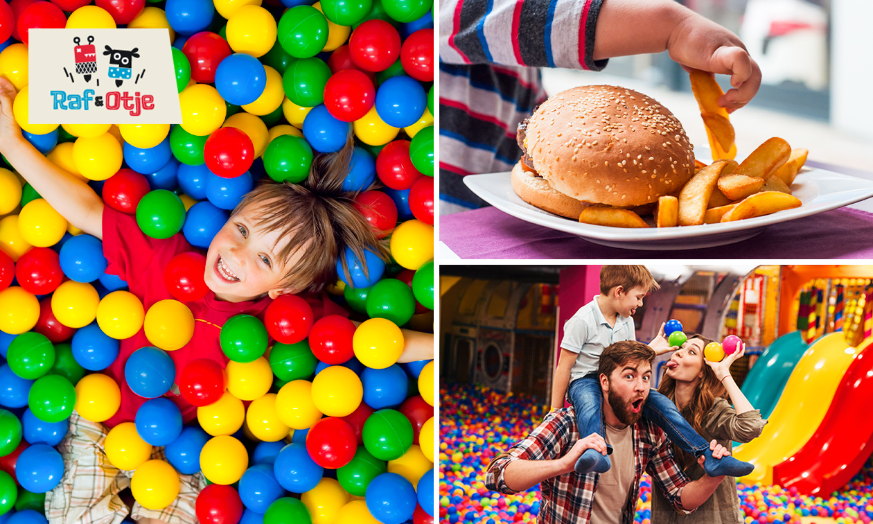 Entree + kidsmenu bij binnenspeeltuin Raf & Otje