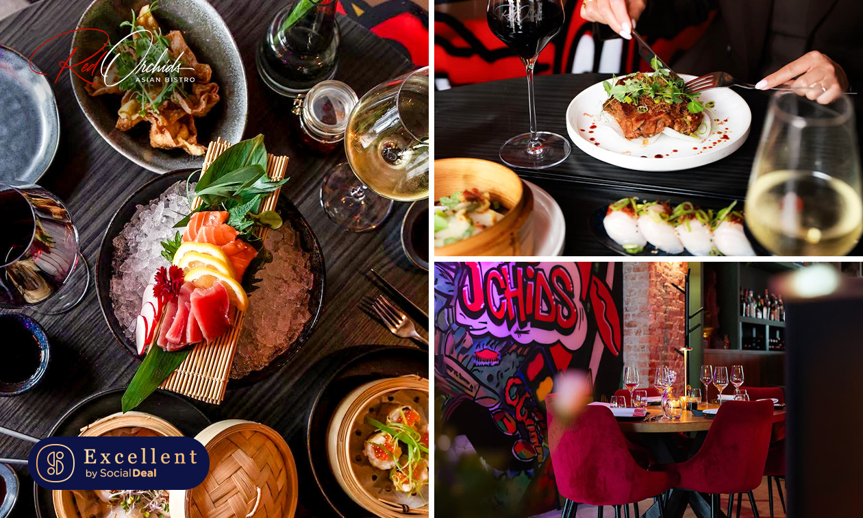 Shared dining-diner (8 gerechten) bij Red Orchids Asian Bistro