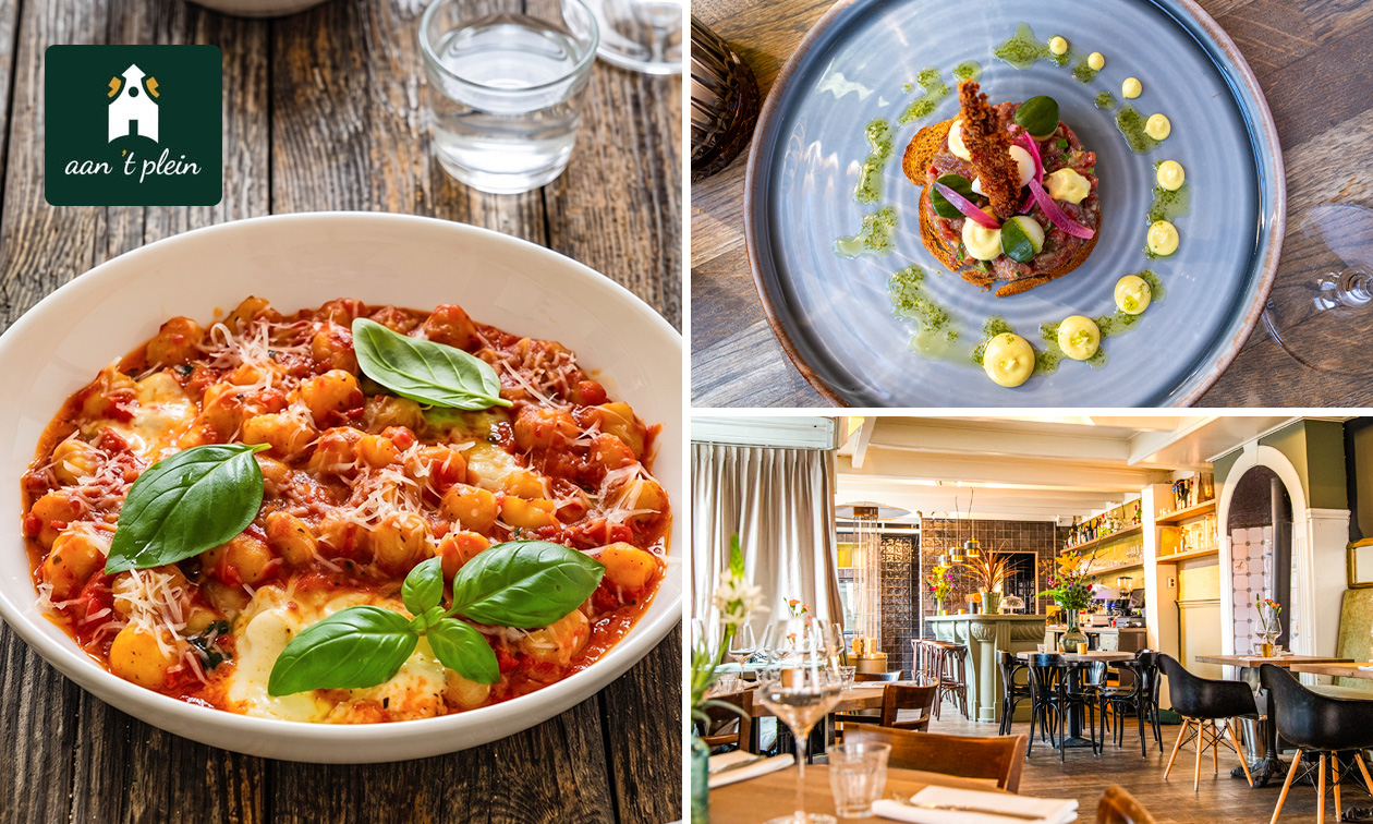 3-gangendiner à la carte bij Restaurant aan 't Plein in hartje Haarlem
