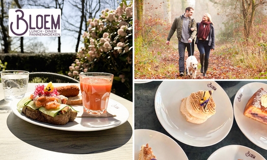 Wandelarrangement incl. warme drank, gebak en lunch bij restaurant Bloem