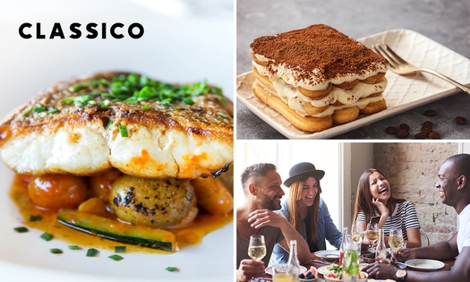 Luxe 3-gangen keuzediner + brood met boter bij Restaurant Classico