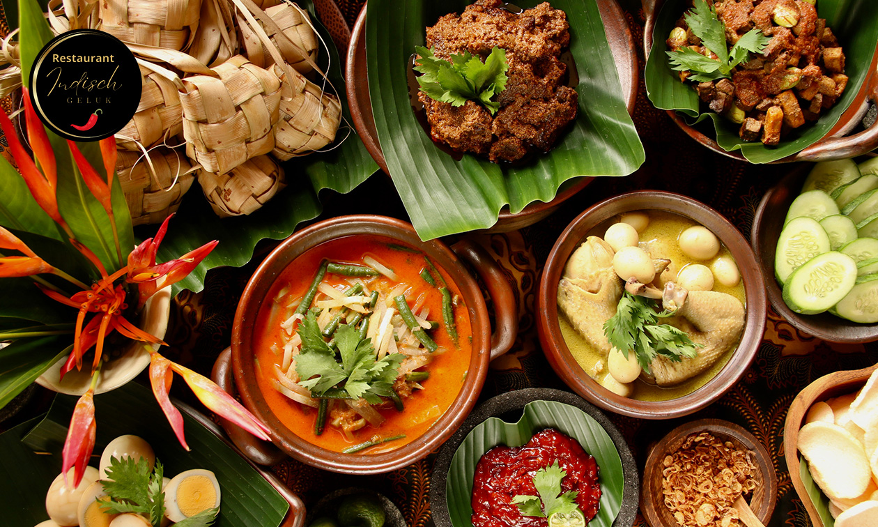 Luxe rijsttafel (early dinner) bij Restaurant Indisch Geluk