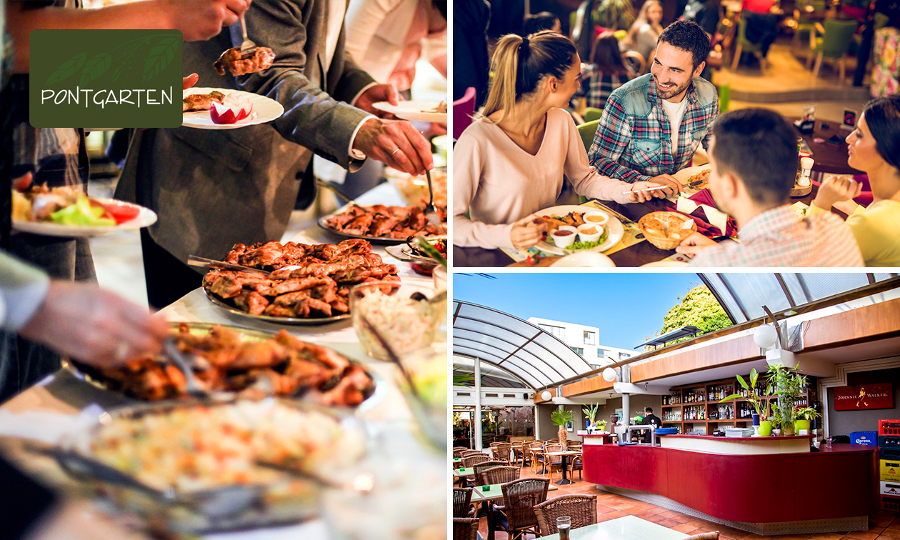 Mediterranes All-You-Can-Eat-Buffet oder All-You-Can-Eat-Frühstück oder Brunch in Aachen