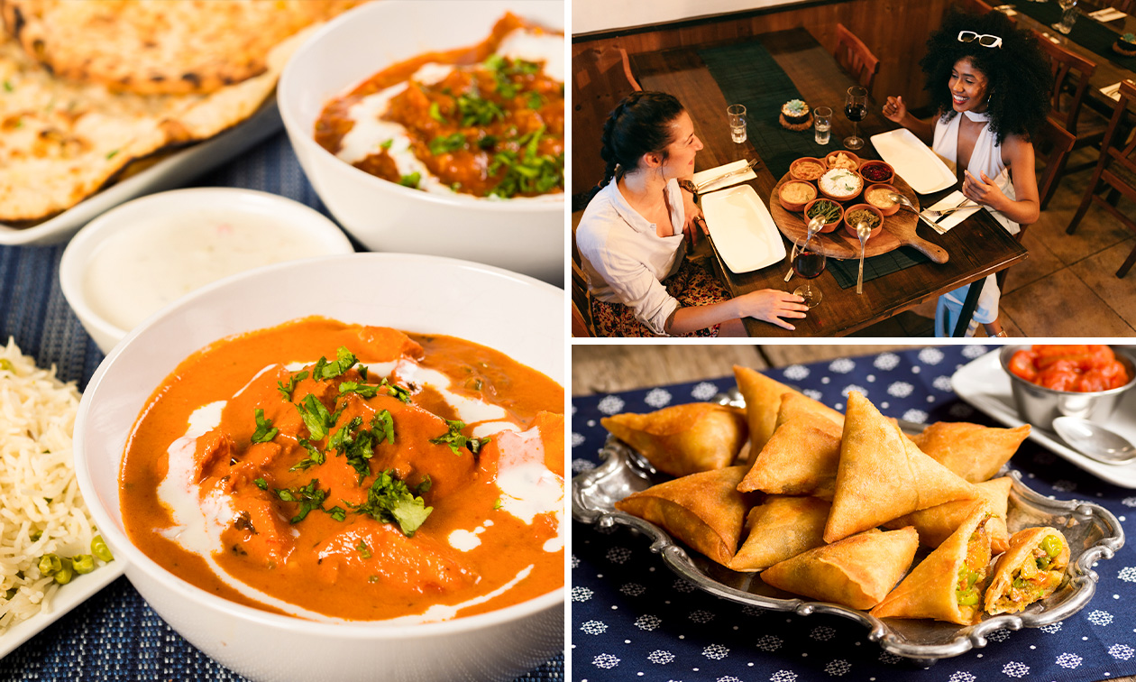 Menu indien en 2 ou 3 services à la carte à Lille