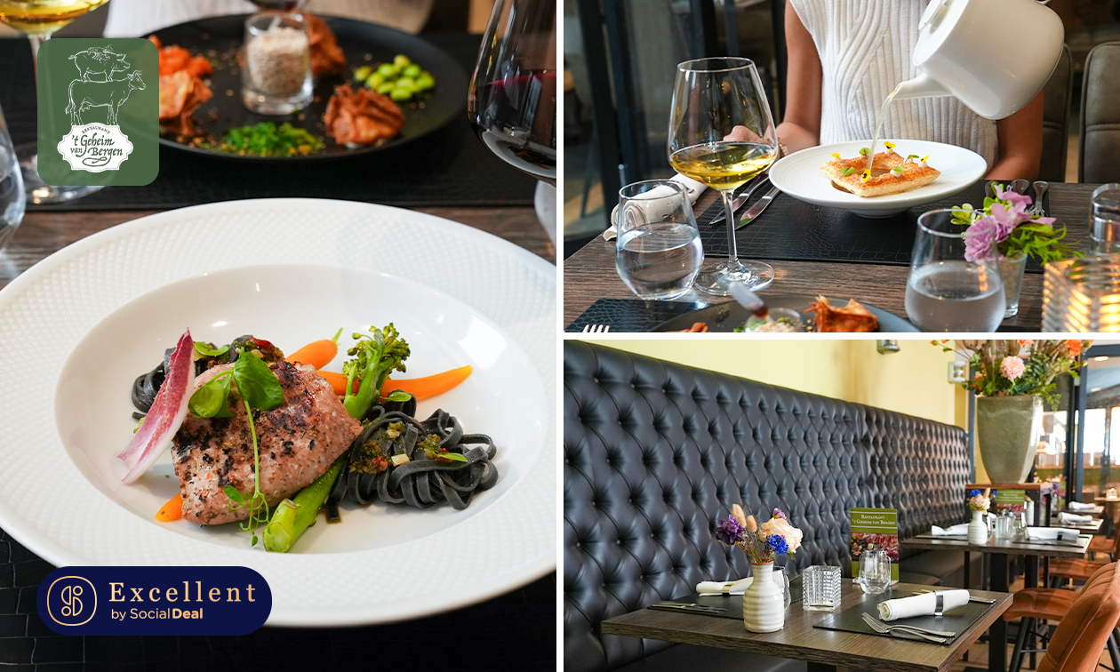 3- of 4-gangendiner van de chef + amuse bij Restaurant ´t Geheim van Bergen