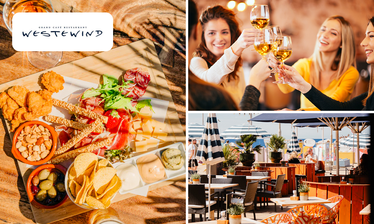 Borrelplank + 1 drankje naar keuze bij Restaurant Westewind in Scheveningen