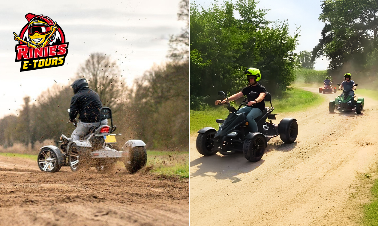 Tourrit op een e-quad (30 of 60 min) + warme drank + evt. broodje bal + evt. activiteit (60 min)