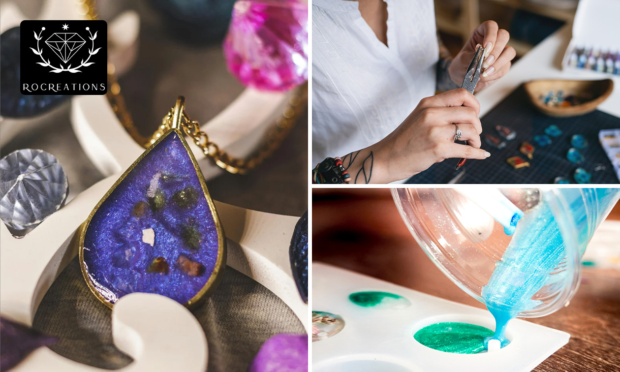 Workshop sieraden maken met epoxy (3 uur) + drankje naar keuze + lekkernij