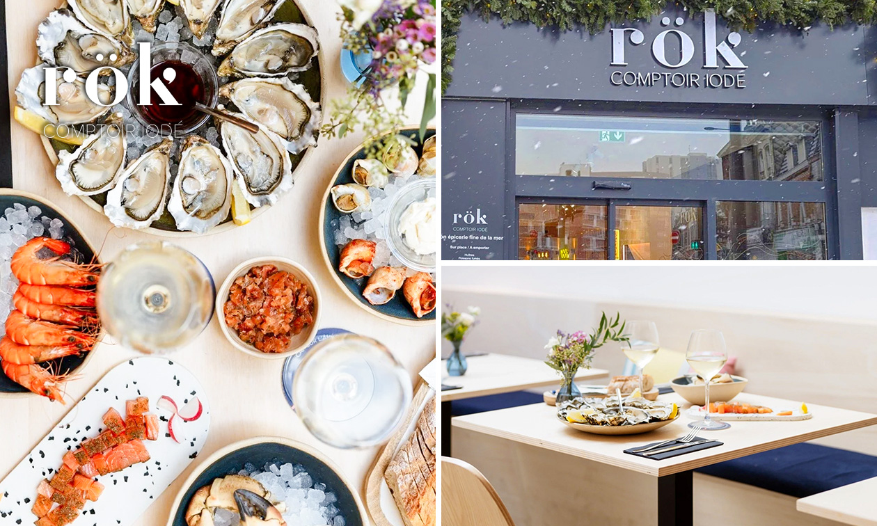 Planche RÖK ou plateau fruits de mer à partager + soft ou vin blanc à Lille