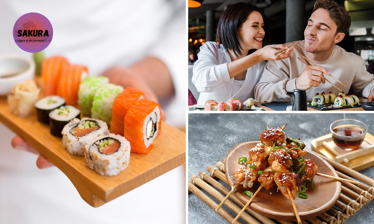 Menu japonais en 3 services au choix chez Sakura