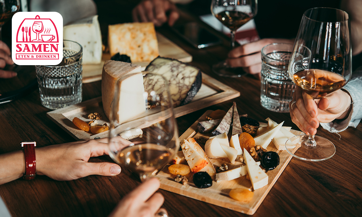 Wijnproeverij + hapjes bij Samen eten & drinken
