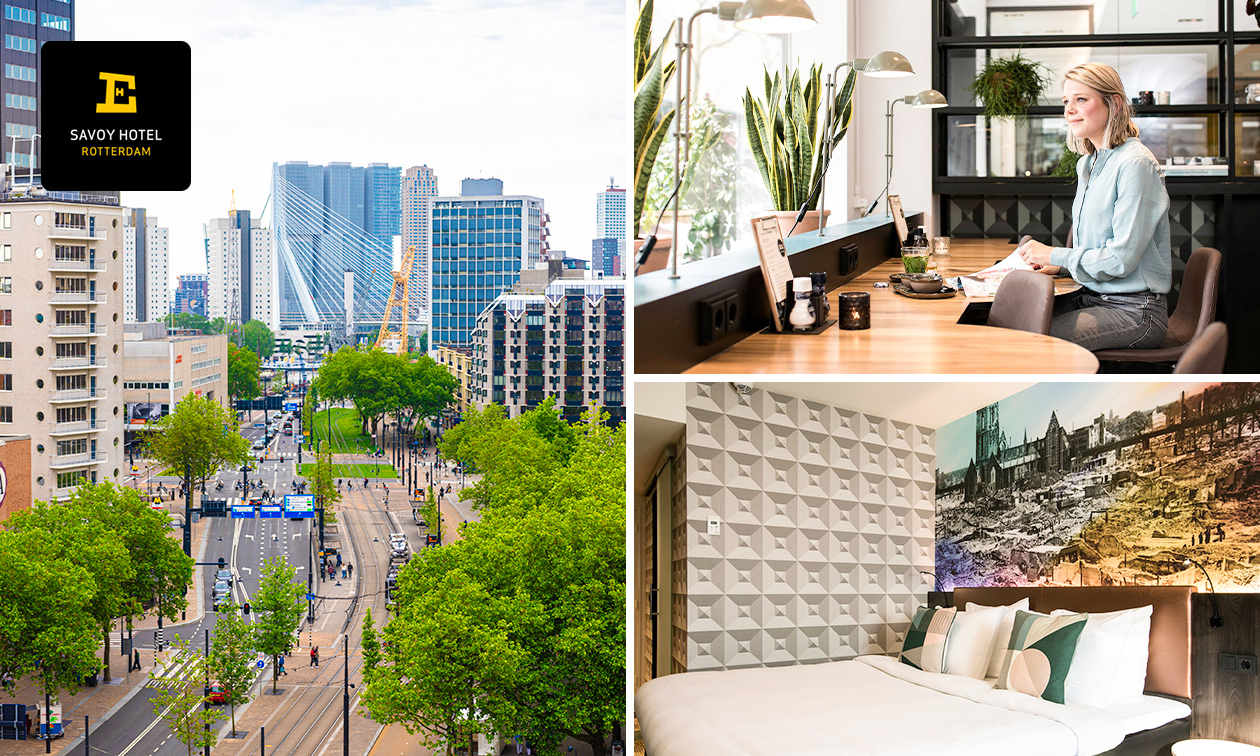 Nuit pour 2 +  petit-déjeuner au cœur de Rotterdam