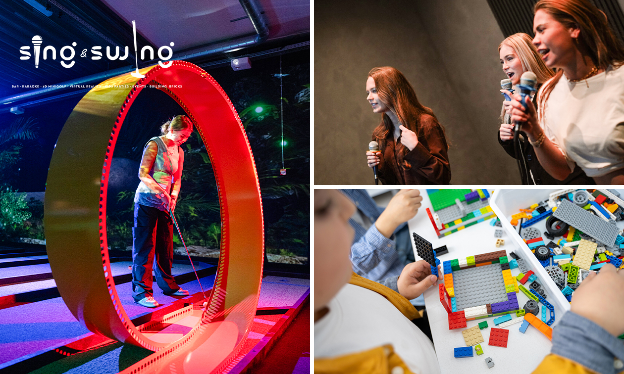 3D-minigolf + evt. LEGO en/of bittergarnituur + drankje of karaoke + bittergarnituur + 2 drankjes