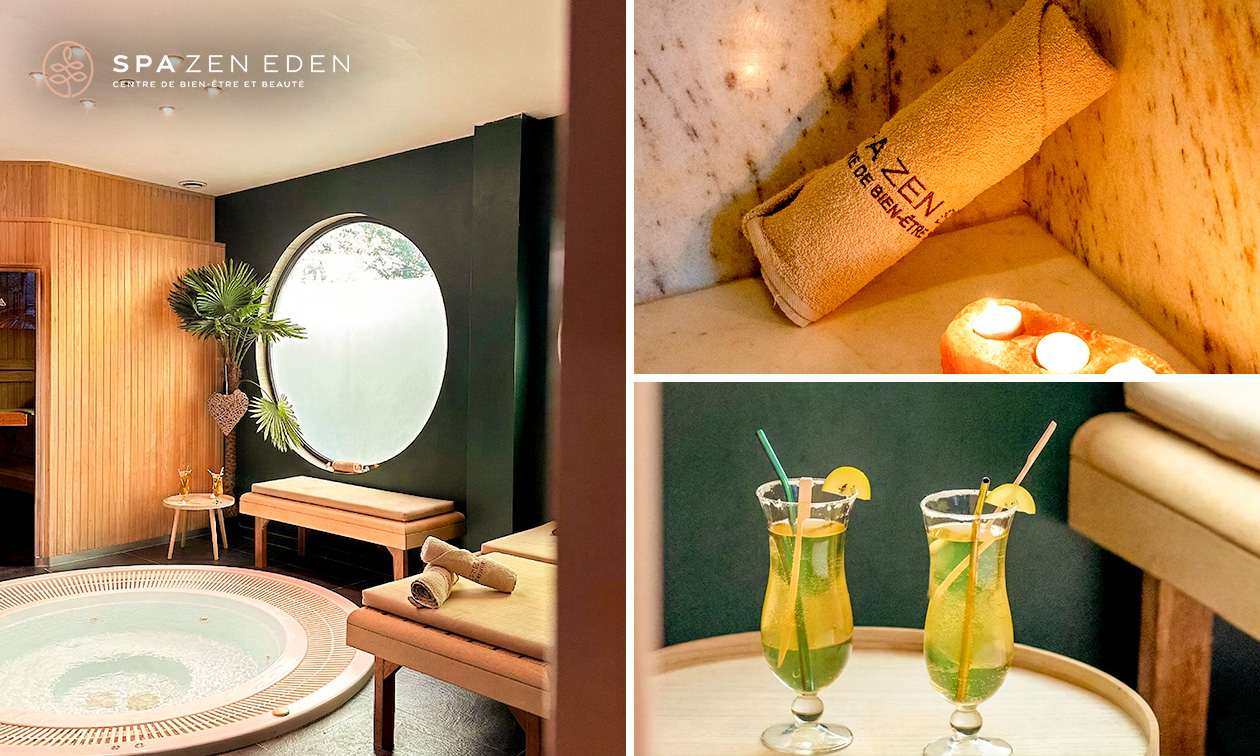 Accès au spa (2h) pour 2 + serviettes + cocktails à Mouscron