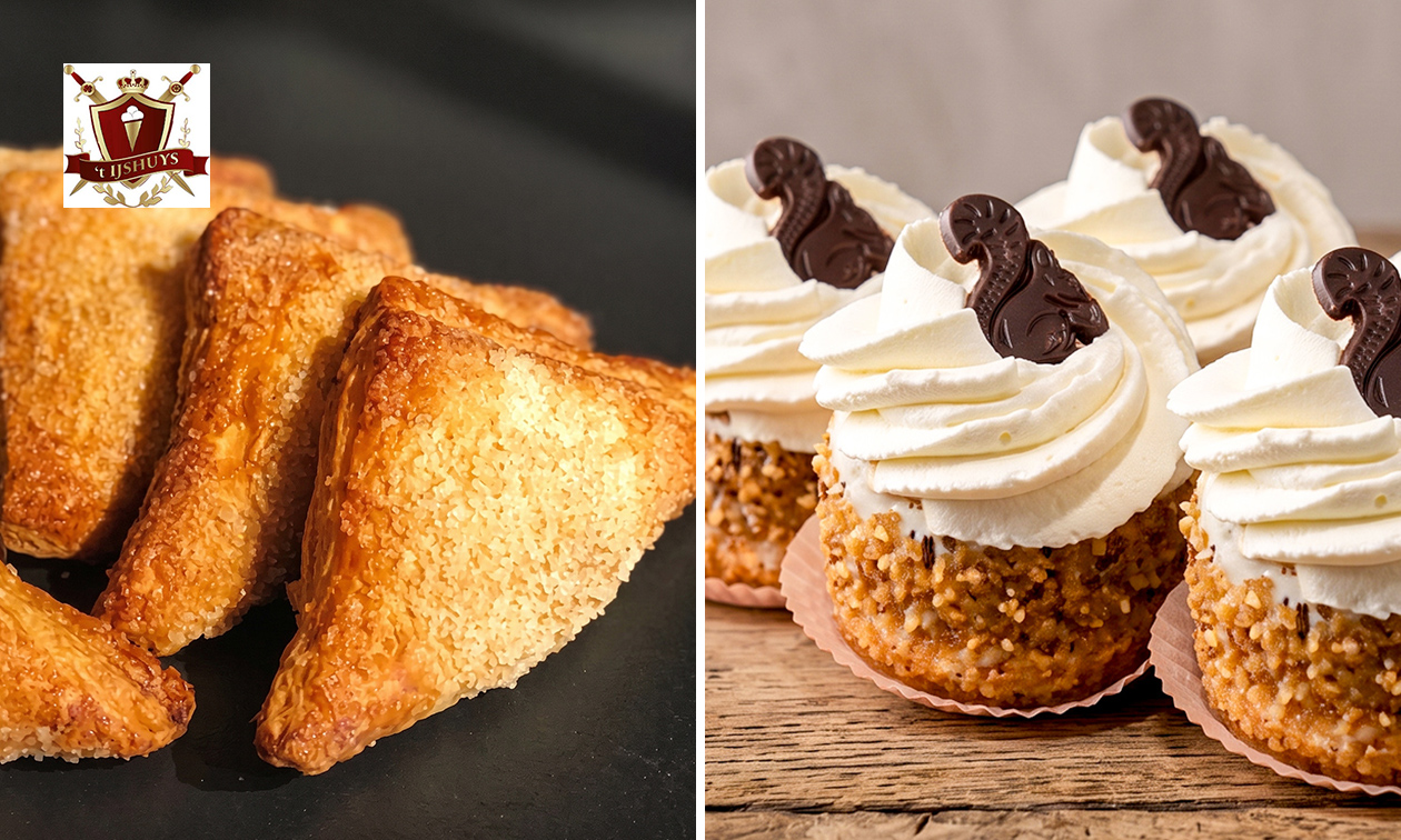 4 appelflappen + 4 nougatinegebakjes voor afhaal