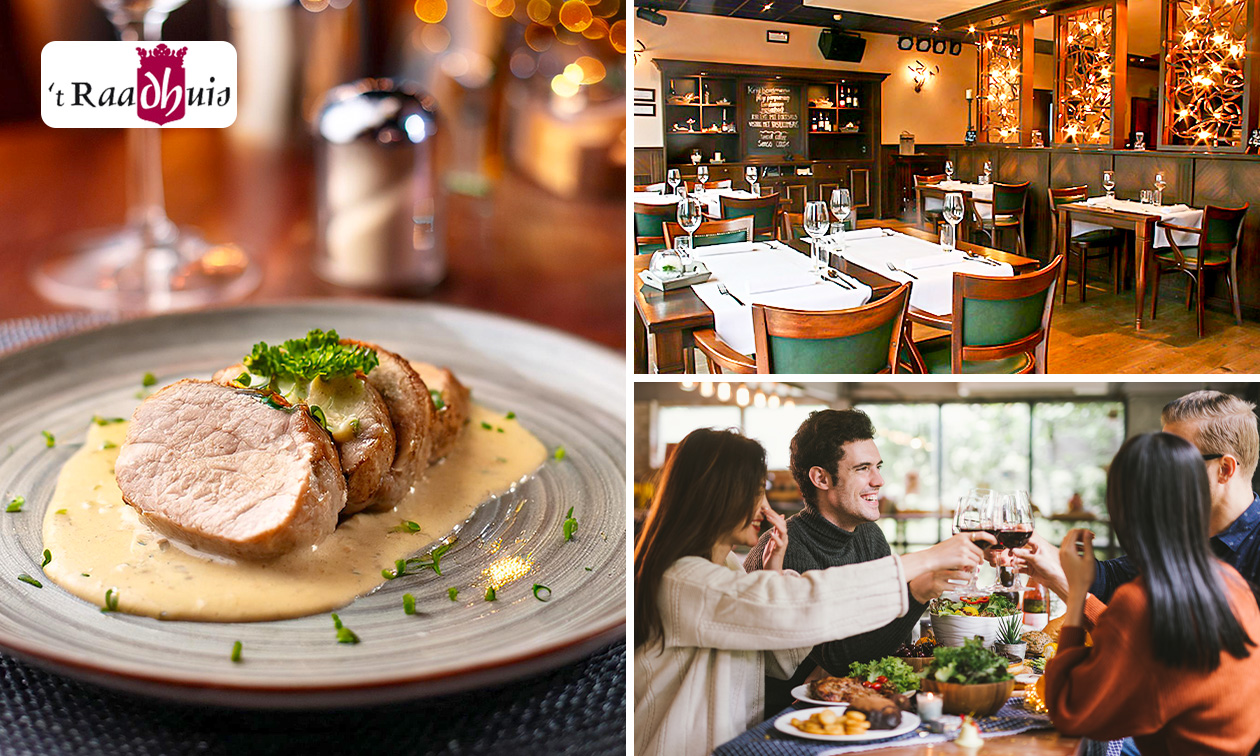 3- of 4-gangendiner à la carte bij 't Raadhuis Wanroij