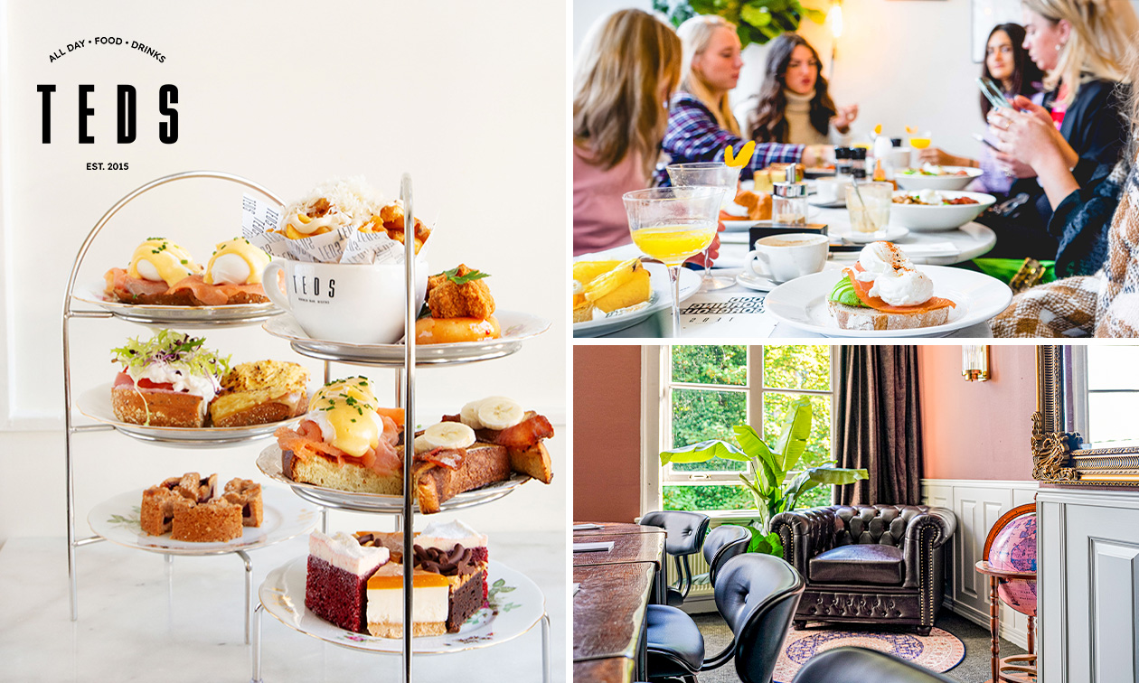 High tea (1,5 uur), shared brunch of ontbijt evt. met glas bubbels bij Teds Bistro in Muiden