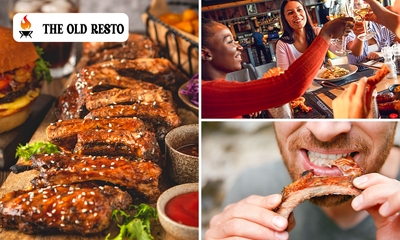 Ribbetjes à volonté + dessert + koffie bij The Old Resto
