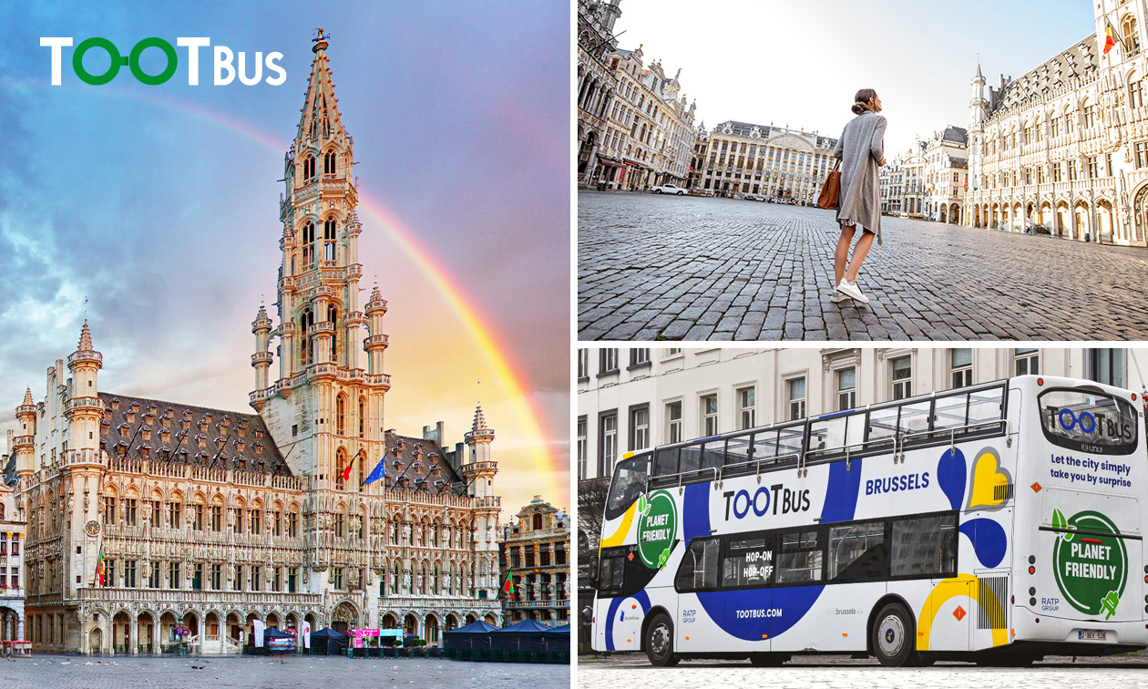 Rondleiding door Brussel met een panoramische bus en te voet