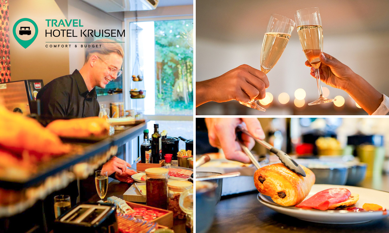 Petit-déjeuner de luxe + verre de mousseux