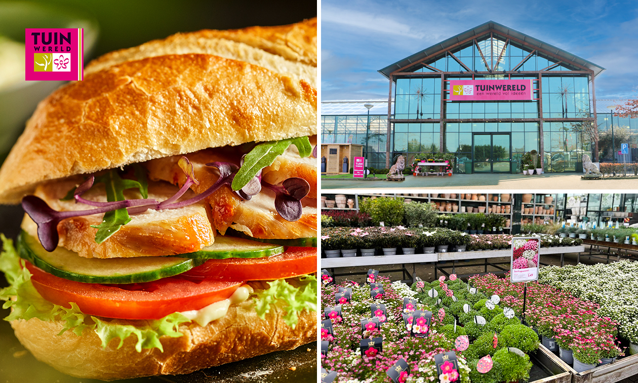 2-gangen keuzelunch bij TuinWereld Wijchen