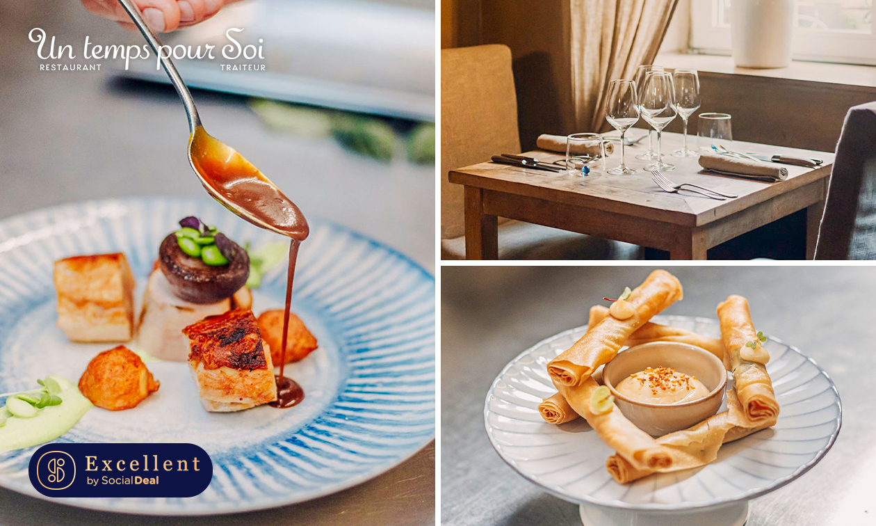 Lunch en 3 services ou menu en 4 services au restaurant Un temps pour Soi