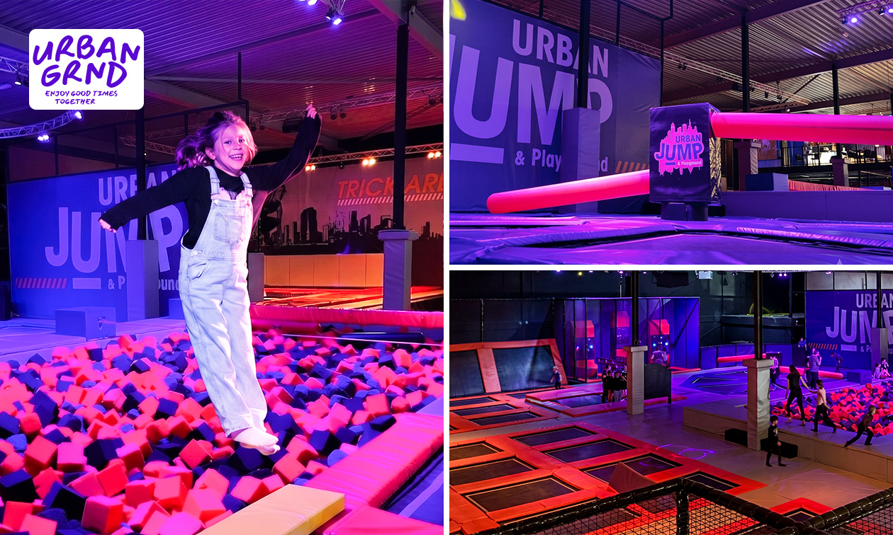Indoor-Trampolin (2 oder 3 Stunden) oder All-in-Erlebnis (2 Stunden) bei Urban GRND Emmen