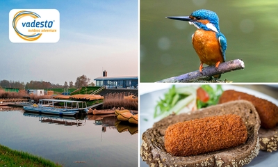 Natuurboottocht (1 uur) + koffie en gebak + broodje