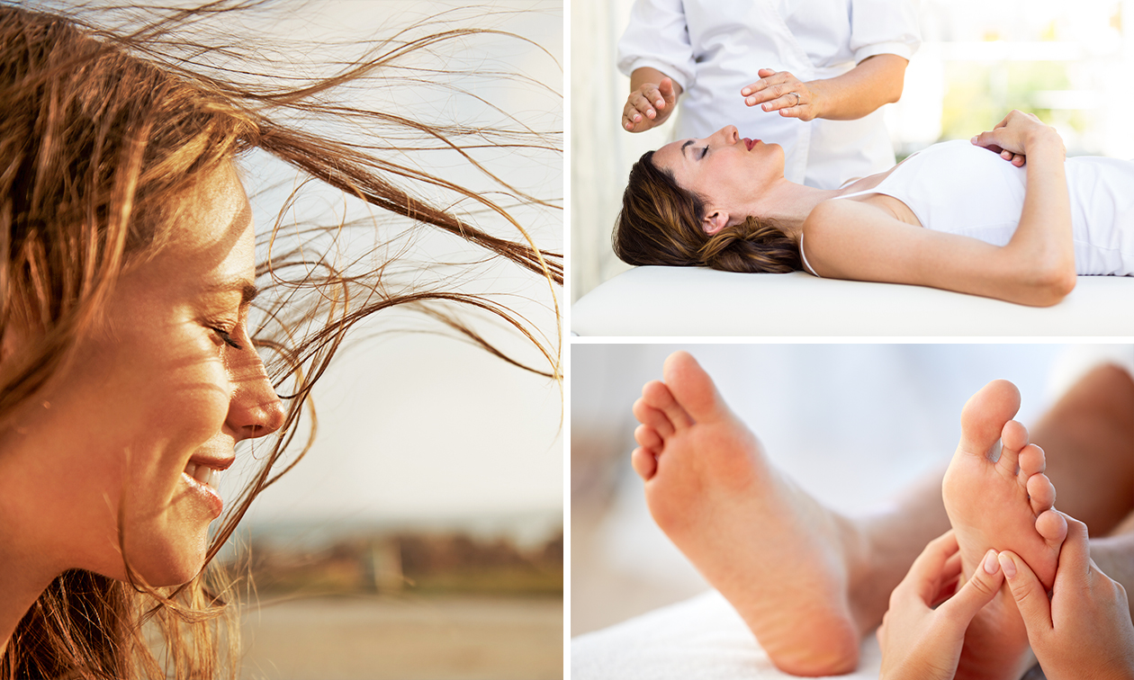 Voetreflexmassage, craniosacraal-therapie of reikibehandeling (60 min) of online curcus
