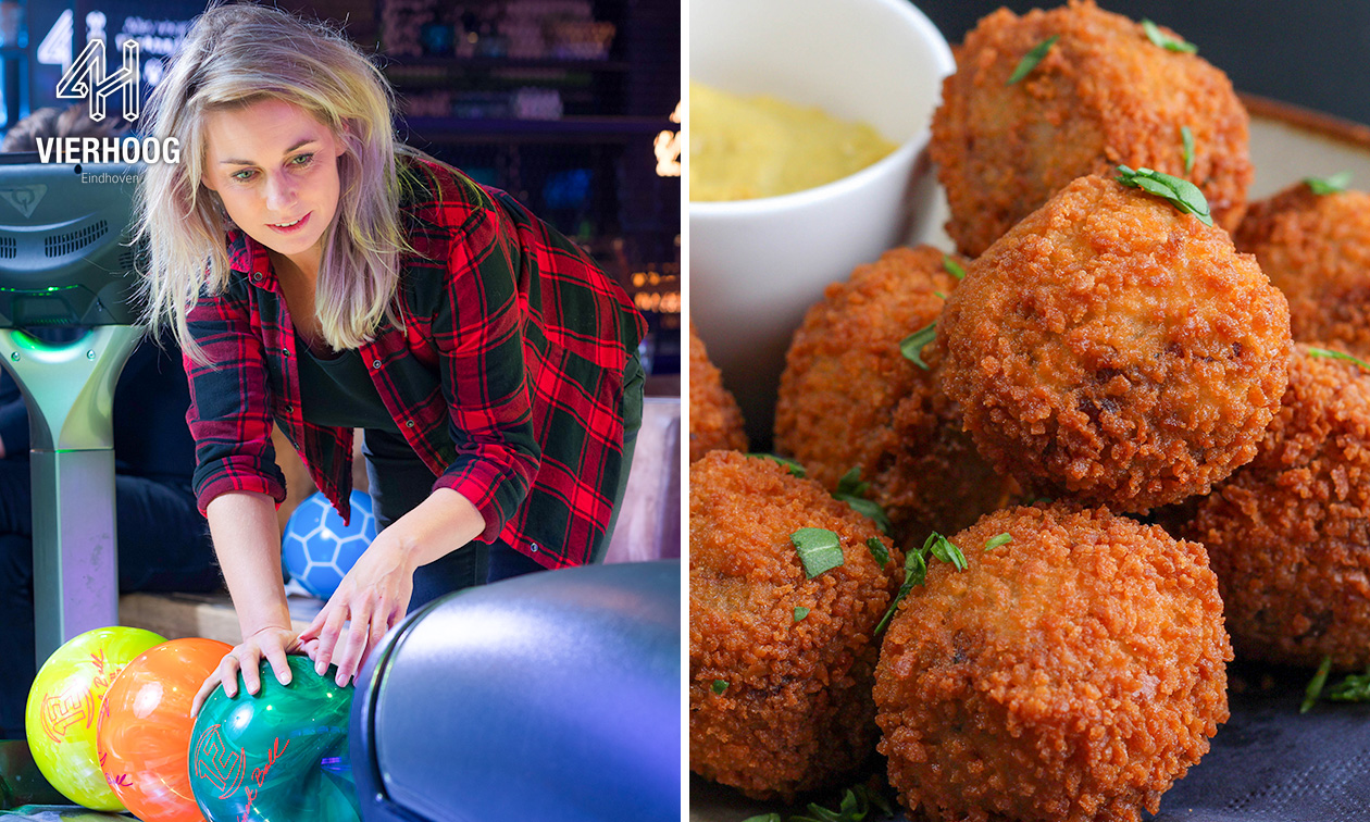Bowlen (60 min) + portie bitterballen bij Vier Hoog Breda