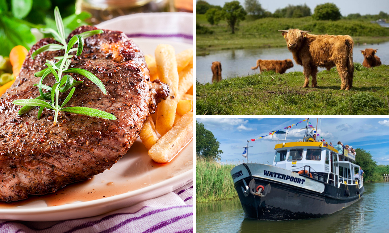 Rondvaart (2 uur) + 3-gangendiner (1 tot 4 personen)