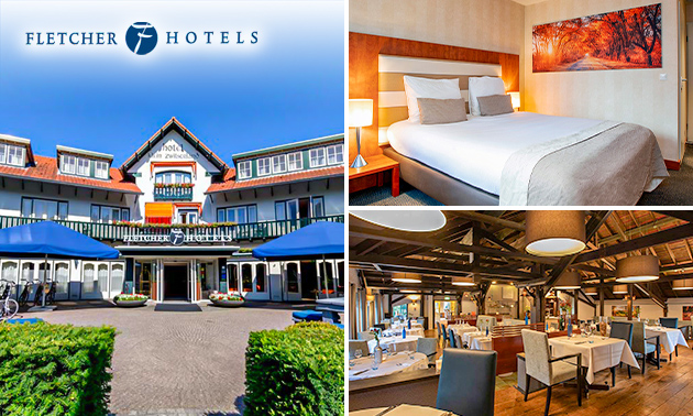 Overnachting voor 2 + evt. ontbijt en 3-gangendiner bij Fletcher Hotels